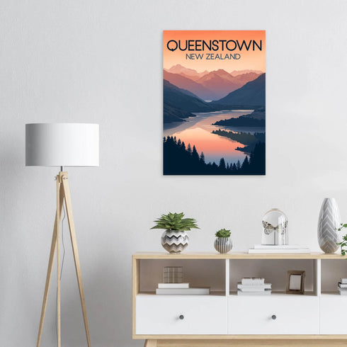 Queenstown New Zealand Classic Semi-Glossy Paper Poster - Books Worth Keeping